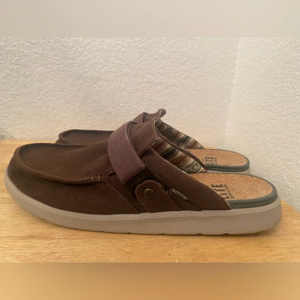 Sanuk Happy Hour Lite Men's Chocolate Brown Slip-On Loafers